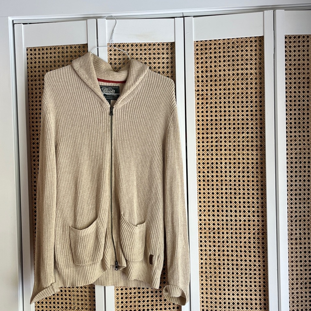 Roots cotton knit cardigan, men’s